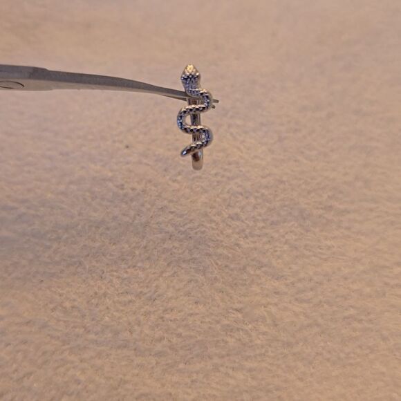 Nose clip snake white gold - Picture 4 of 8